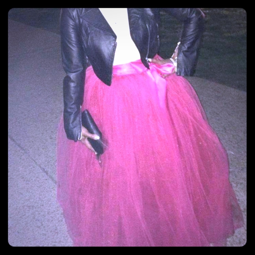 Kelis Hot Pink Tutu Maxi Skirt